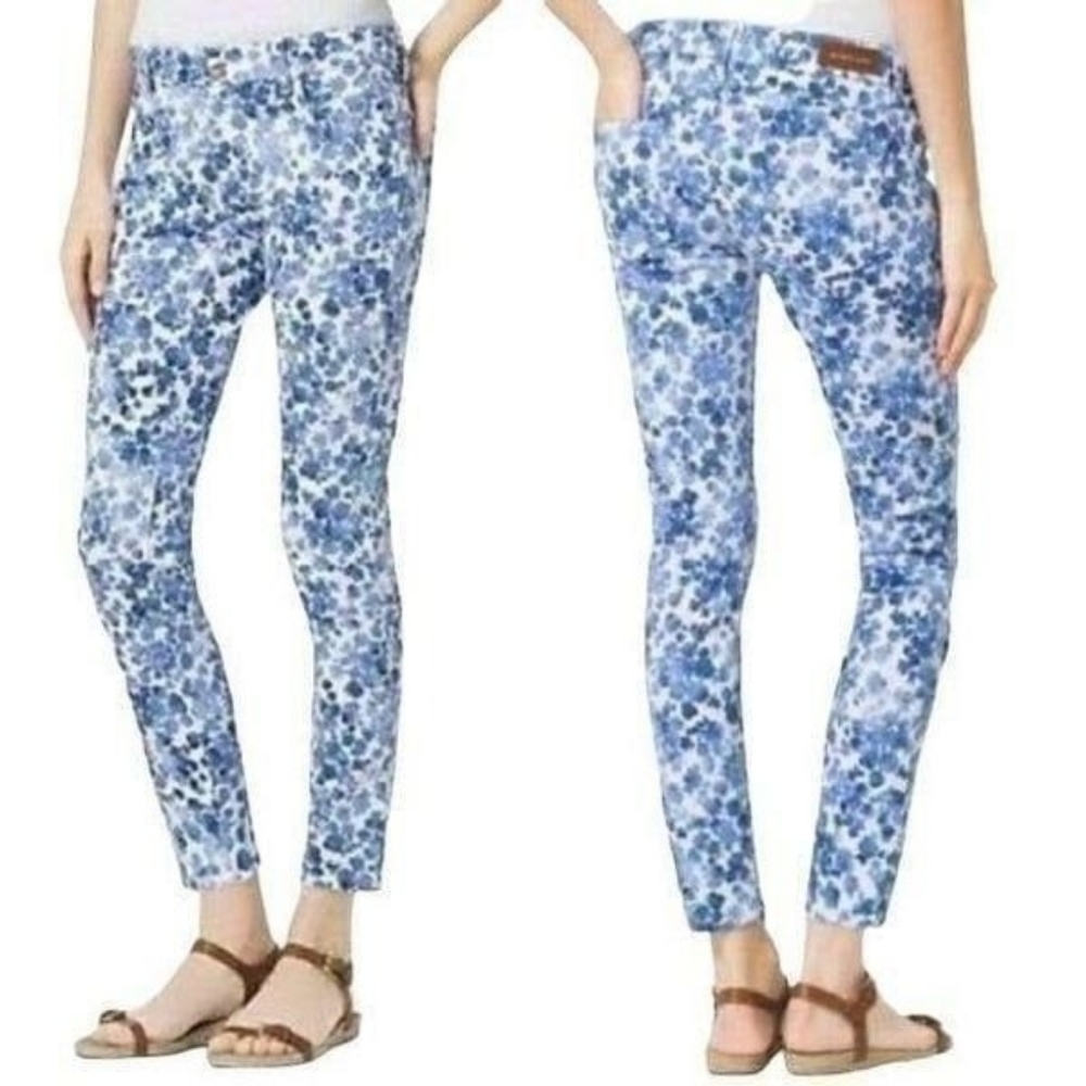 Michael Kors Floral Izzy Cropped Skinny Jeans Size 4